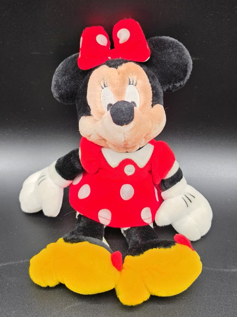 Vintage Walt Disney World Minnie Mouse Plush 10.75" Polka Dot Dress Plush Doll
